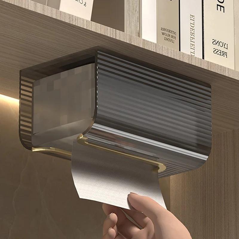 1PC Luxury Tissue Box Wall-Mounted Acrylic Transparent Tissue Box Table Napkin Holder Bathroom Paper Box Tissue Paper Dispenser