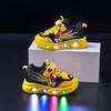 Scarpe da cartone animato Mecha per ragazzi Scarpe sportive casual per bambini Primavera e autunno Scarpe con luce LED