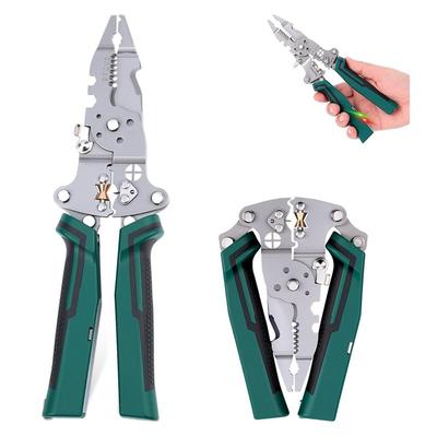 A25F-Foldable Multi-Function Wire Stripper With Voltage Tester- For Stripping, Shearing, Peening& Cutting Tool