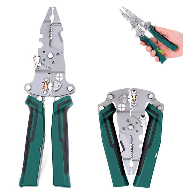 

A25F-Foldable Multi-Function Wire Stripper With Voltage Tester- For Stripping, Shearing, Peening& Cutting Tool