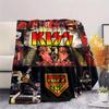 KISS zespół rockowy nadruk Koc flanelowy Sypialnia Sofa Kemping Ciepły koc Prezenty dla rodziny i przyjaciół-MJ006