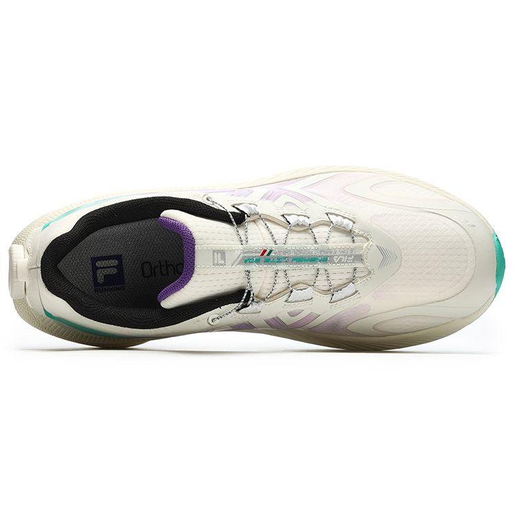 Fila Athletics Energy Comfortable Fabric Low-Top Running Shoes Women Sneaker Beige Purple Green A12W241110FMM