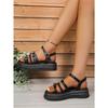 Women's Plus Size 41-42 Platform Sandals, New Summer Fairy Style Roman Shoes, Beach Sandals for Dresses