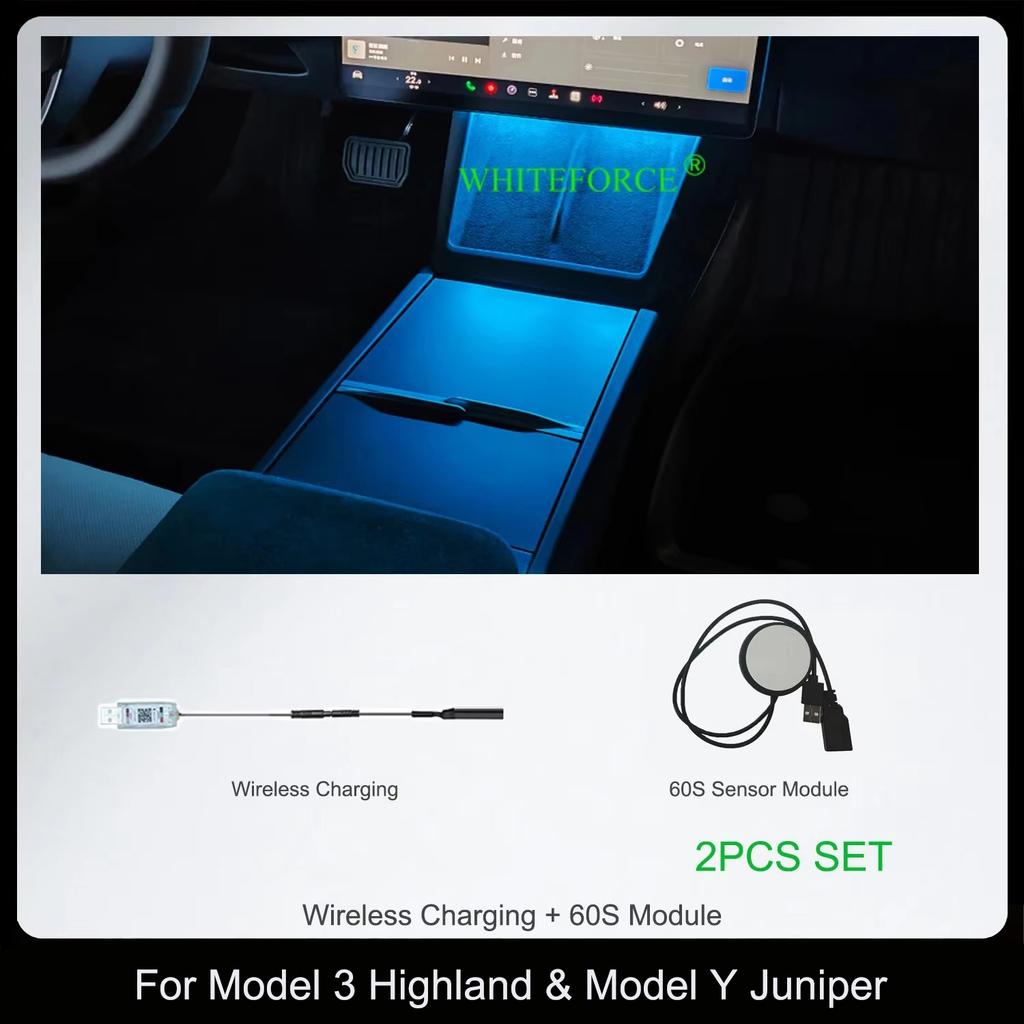 For Tesla Model Y Juniper Model3 Highland Streaming Ambient Light Dashboard Flow Light USB Ambient Strip Lamp Body Sensor Module
