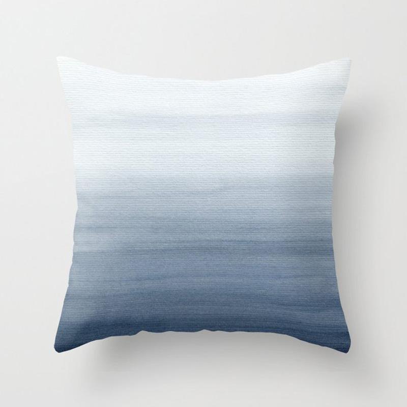 Quadratische Kissenbezug Home Decor Sofa Kissenbezug Schönheit Blau Geometrische Blume Muster Kissenbezug Mode Kurze