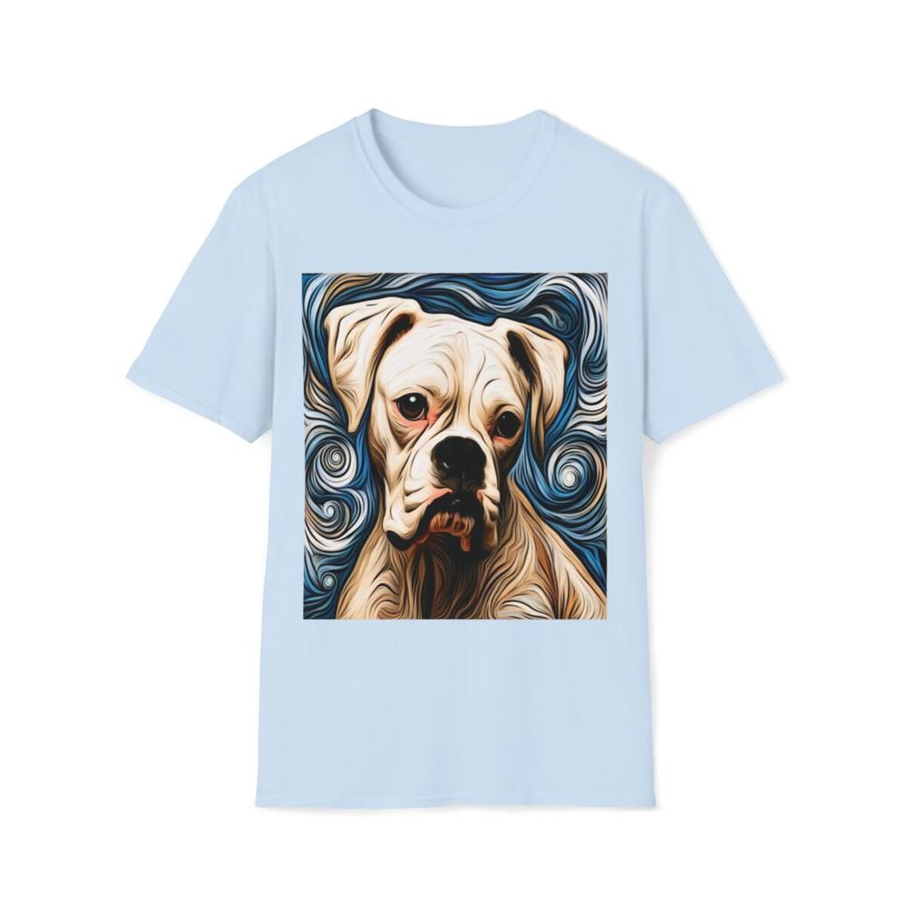 

Unisex Cotton T-Shirt. White Boxer Dog Unisex T-Shirt L