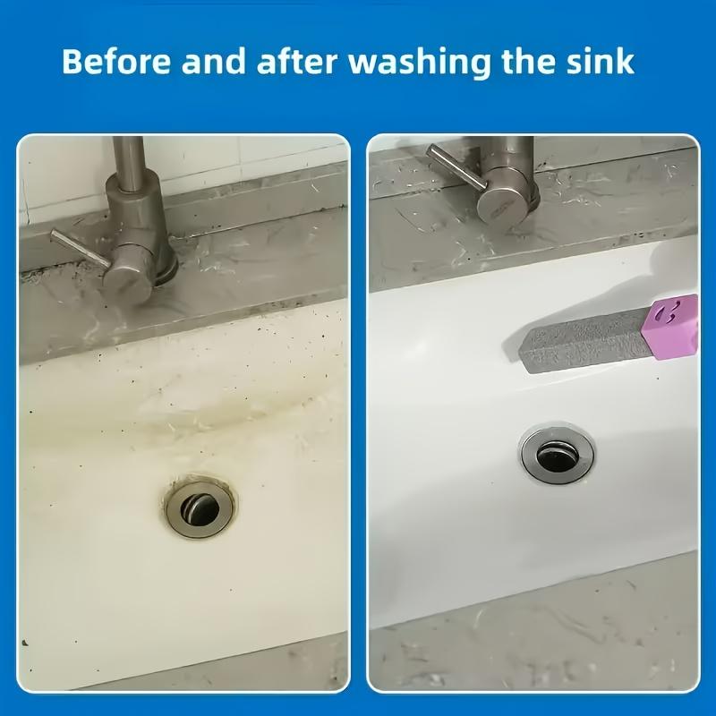 2 Handle 2 Pumice Stone Sticks Cleaning Sticks, Toilet Brush, Bathroom Stain Remover, No Electricity Required