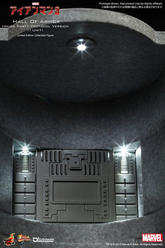 Movie Masterpiece Iron Man Maßstabsdiorama Hall of Party Protocol Version 31/6 Rüstung/Haus (1 Einheit)