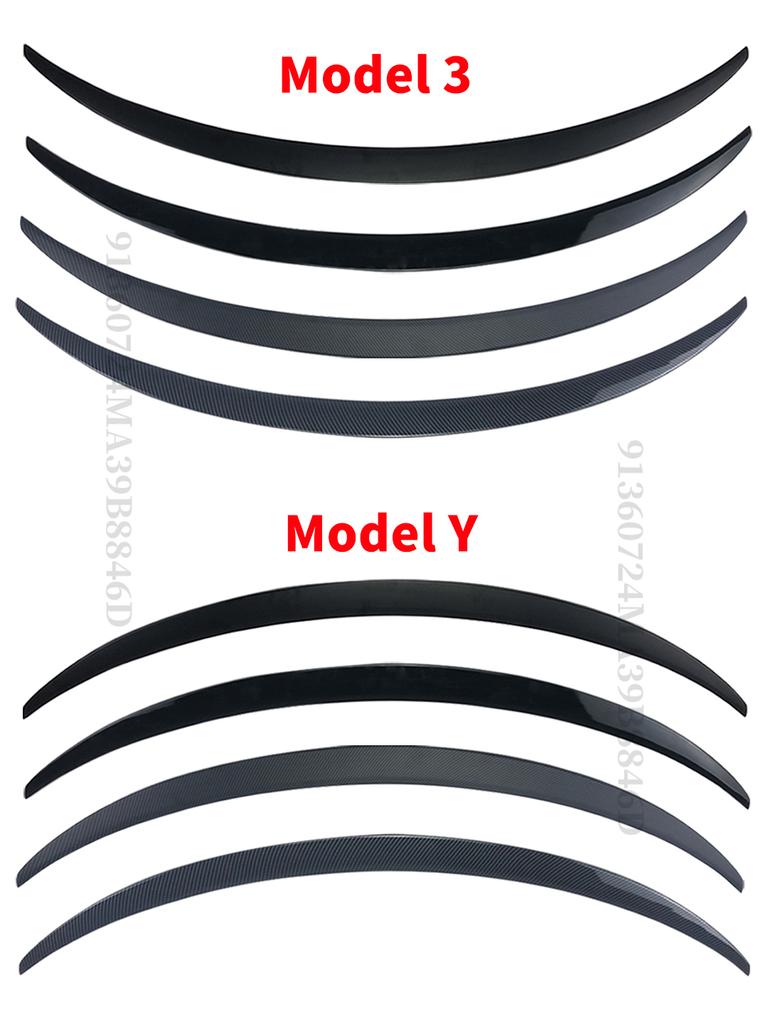 Für Tesla Model 3 Y 2016-2024 Tuning Original Hochleistungs Heckklappen-Spoiler Flügel Heck-Deflektor Splitter Facelift Karosserie-Kit