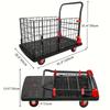 Caged Platform Trolley, Bearing Folding Transporter, Thickened and Durable Hand Truck, Foldable  Warehouse Item Handling