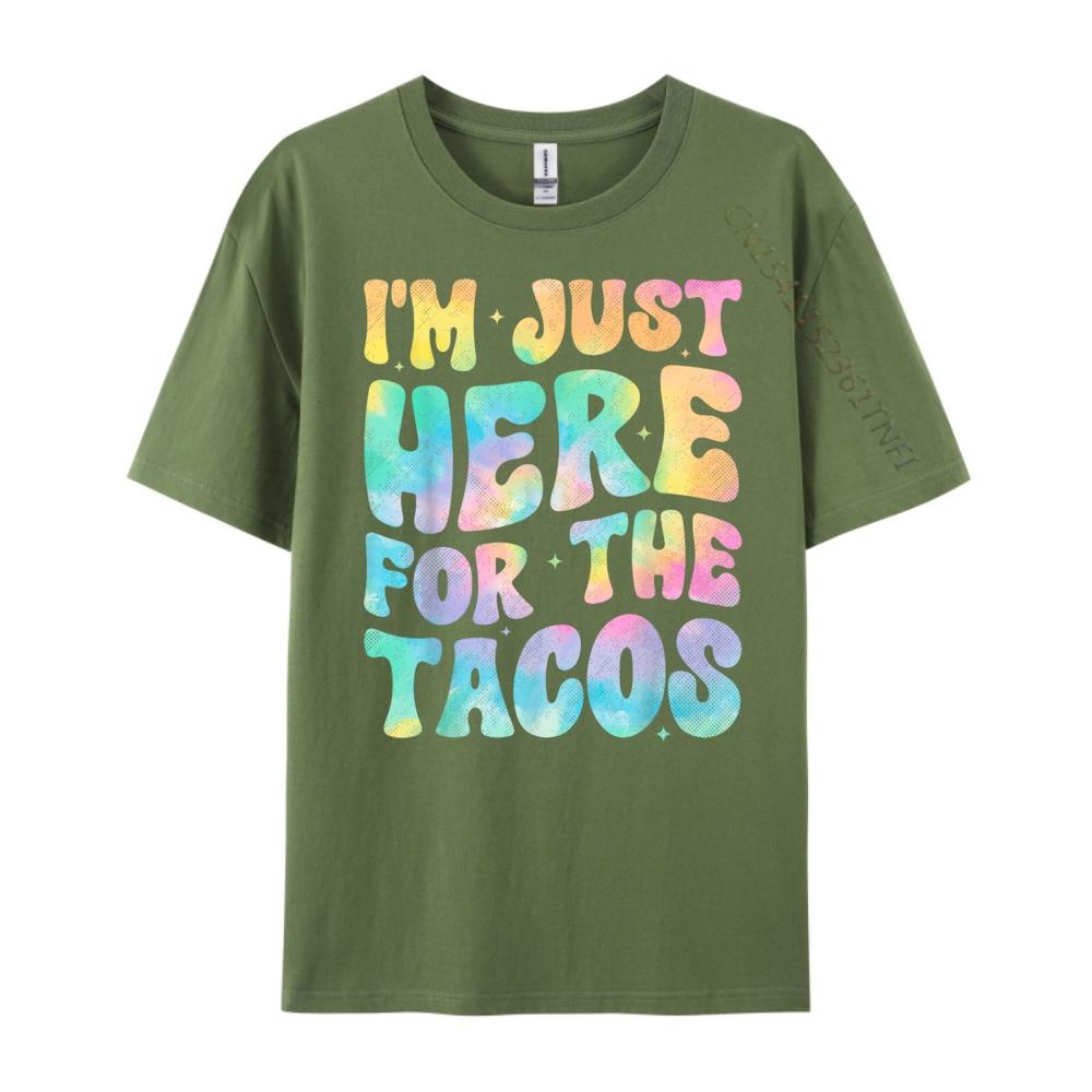 Im Just Here For The Tacos Food Funny Mexican Food Groovy 3XL Men Clothing Mens Shirt Mothers Day