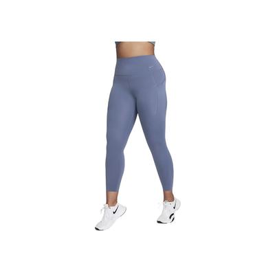 Universal Solid High-Waisted Tight Nine-Point Sports Pants Women Pants Finn-Blue Black DQ5898-491