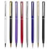 7PCS Flat Head Small Coats Xihua Pen Multi-color Metal Aluminum Rod Ballpoint Pen Office Hotel Gift Pen