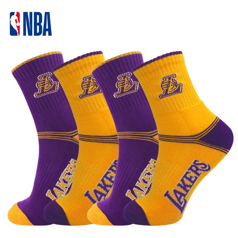 NBA Lakers Men s Mid-Tube Sports Socks One Size 26-28CM (EU 39-44)