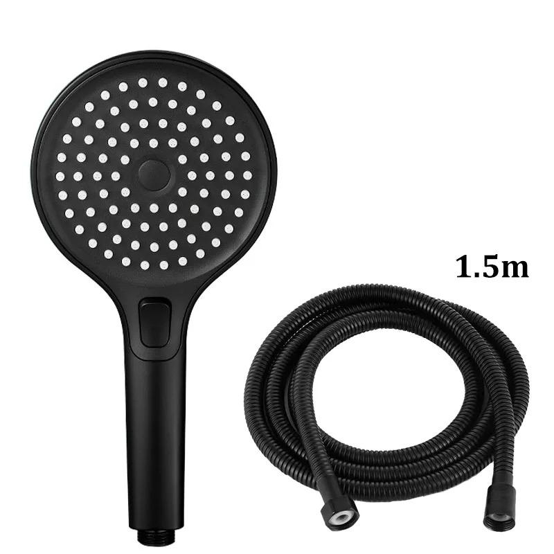 New Round Booster Shower Head Three-speed Large Panel Handheld Shower Head Home Bath Shower Set