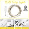 Usb Led String Lights Copper Silver Wire Garland Light Waterproof Led Fairy Lights For Christmas Wedding Outdoor Decoration