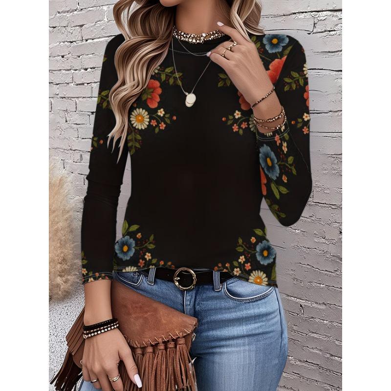 Casual Long Sleeve T-Shirt for Spring And Fall, Women'S Clothing