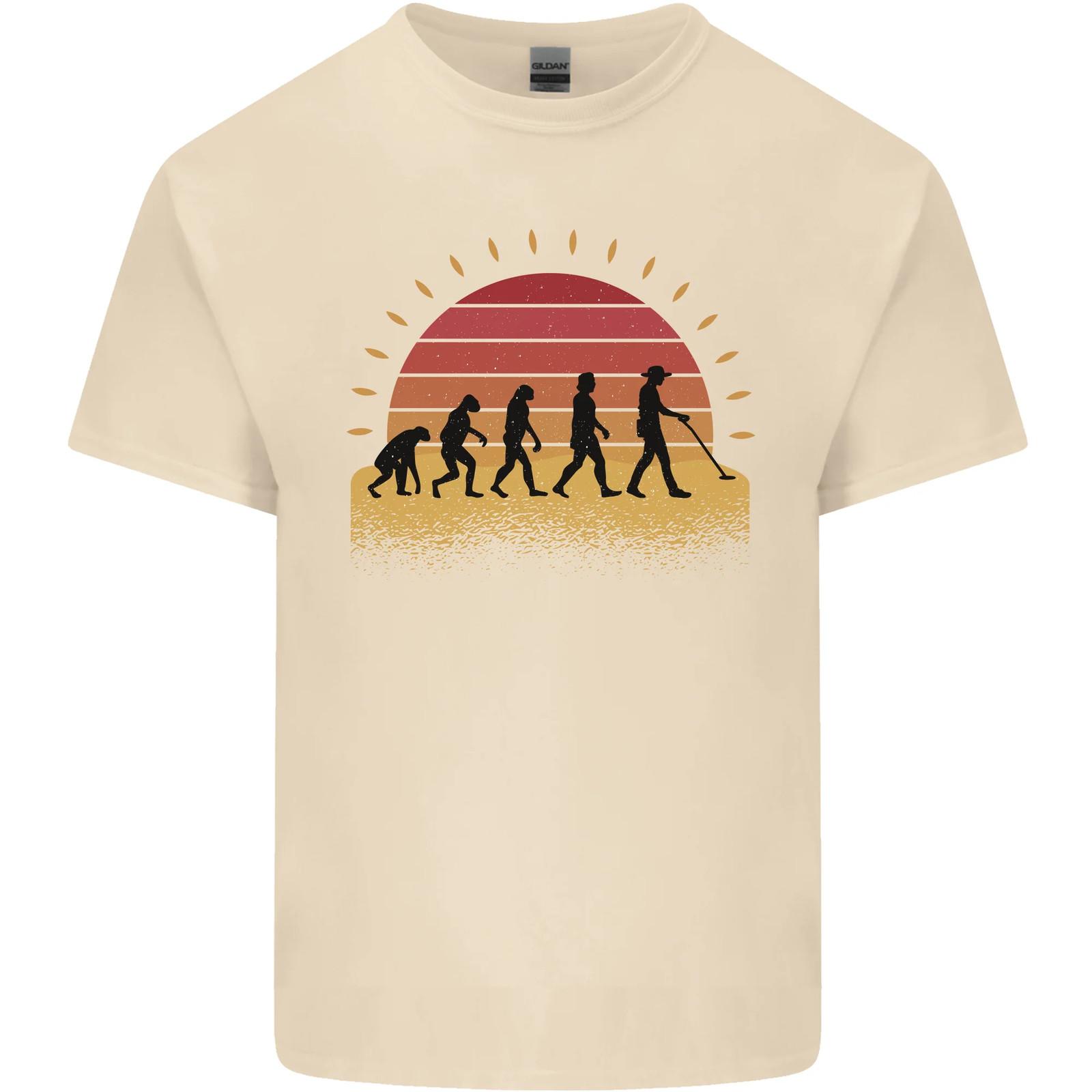 Metal Detecting Evolution Detector Mens Cotton T-Shirt Tee Top XXL