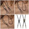 Crow Skull Cowboy Braids Rope Bolo Tie Shirt Collar Necktie Jewelry Necklace