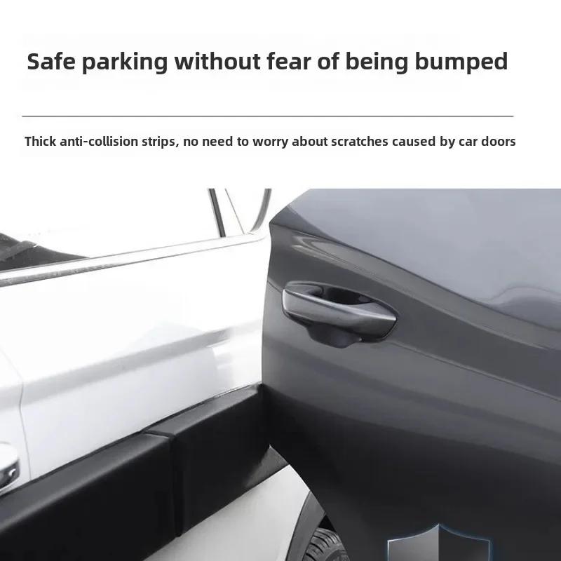 98x11x4CM Magnetic Car Door Edge Guard Anti-Scratch Protection Strips Folding Connected Style Body Side Decorative Edge Protecto