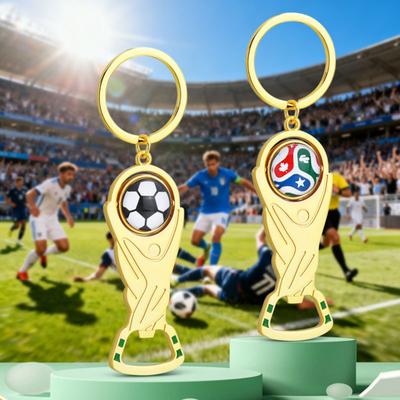 2026 World Cup Bottle Opener Keychain, Soccer Themed Opener with Key Ring, Collector's Edition Football Fan Souvenir Gift