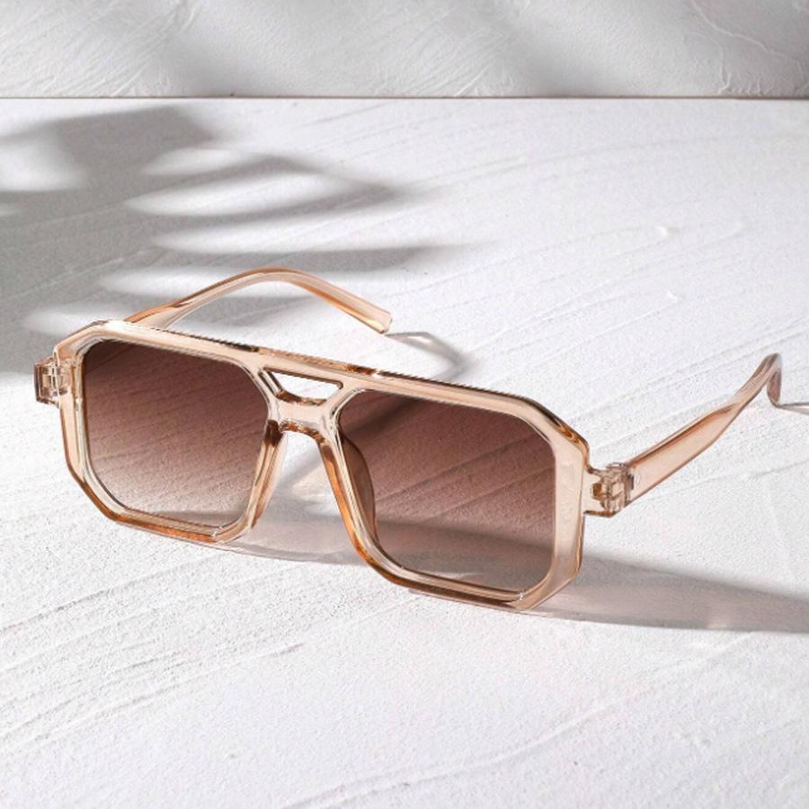 Women Fashion Square Frame Sunglasses Vintage Style Casual Outdoor Summer Beach Accessories Glasses Men