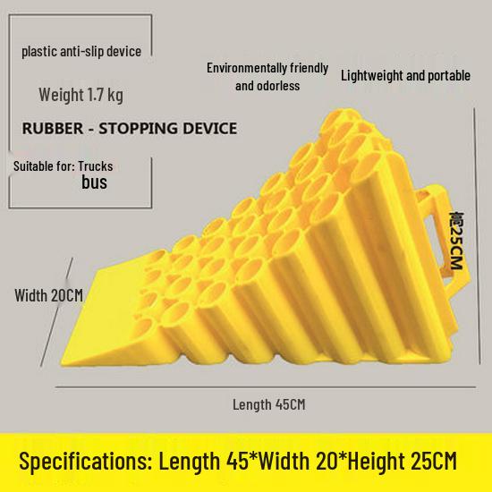 Rubber Anti-Slip Wheel Chocks - Portable Triangular Stoppers for Cars