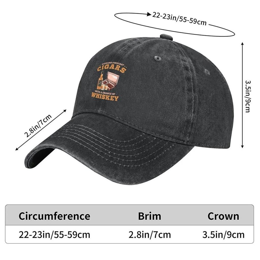 New Weekend Forecast Cigars with a Chance of Whiskey Baseball Cap Fishing cap Golf Hat party Hat luxury Women cap For Unisex Women