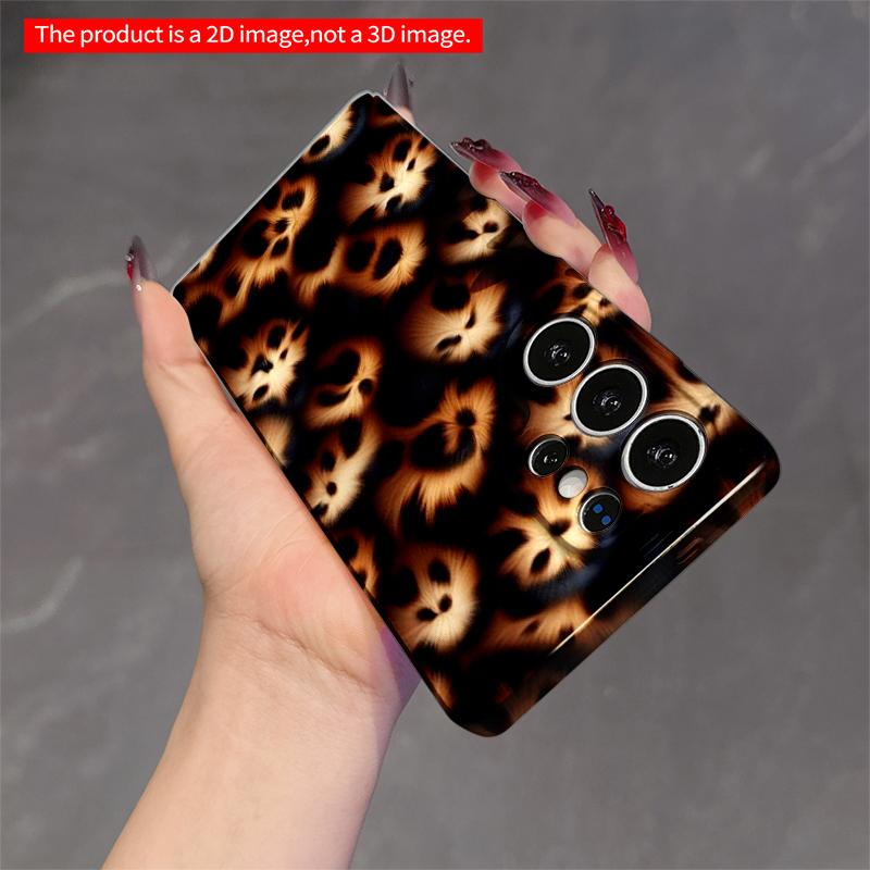 2DFlat Samsung Phone Case Leopard Spot Furry Pattern Phone Case Applicable To Galaxy S22 S23 S24 S25ULTRA S26 A12 A13 A14 A15 A16