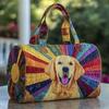 3D Dog Quilted Padded Travel Bag Fashion Print Yoga Tote Women