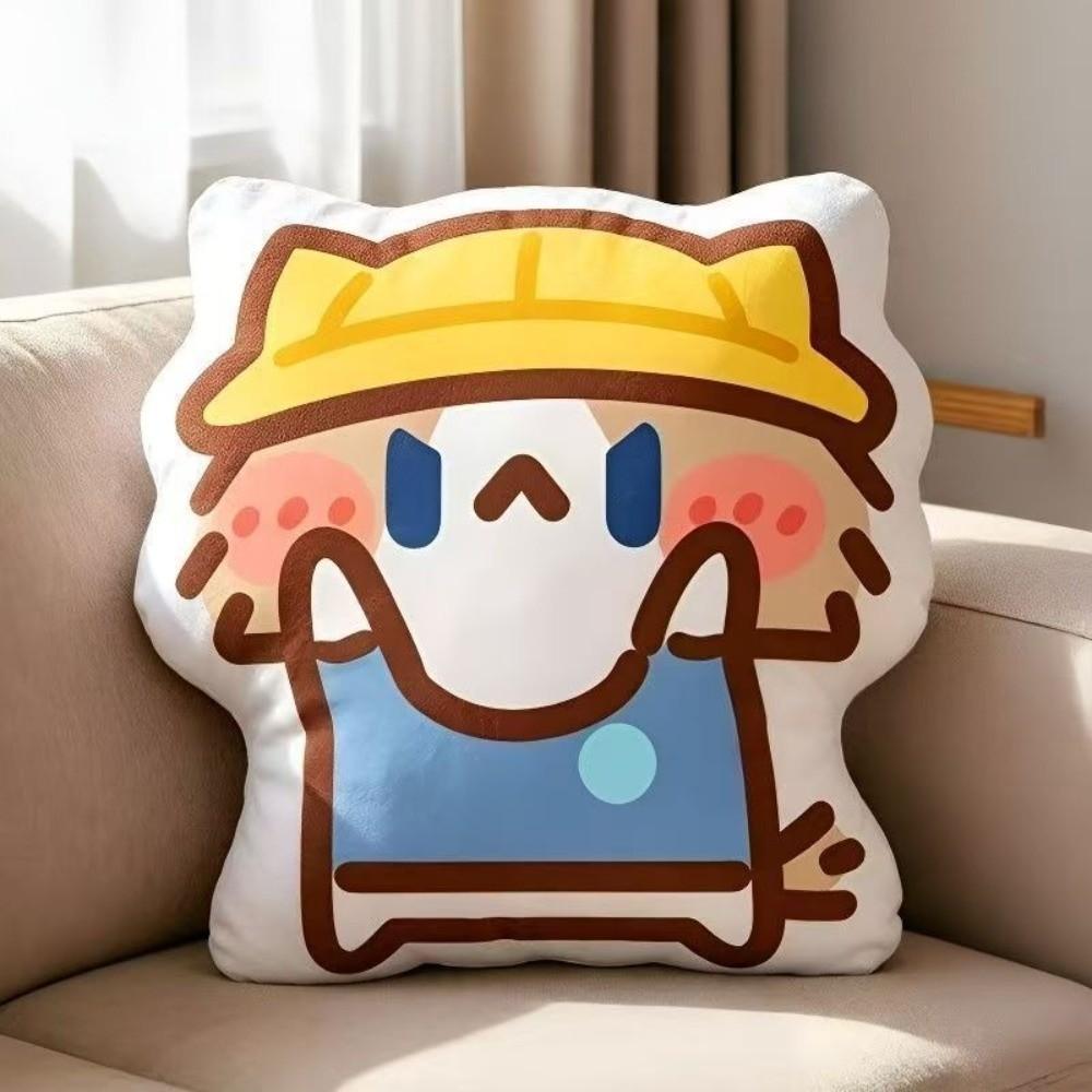 Soft Stuffed Cat Plush Throw Pillow Monthly Salary Cat Cat Plush Cushion  Cartoon Cushion