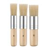 3Pcs Diy Wooden Stencil Brush Pure Natural Bristle Paint Brush Perfect For Acrylic Paint, Wood, Oil Painting