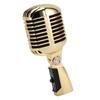 Classic Retro Dynamic Vocal Microphone, Old Vintage Style Cardioid Directional Microphone with Self-Tensioning Rotating Rack for Live Performance and