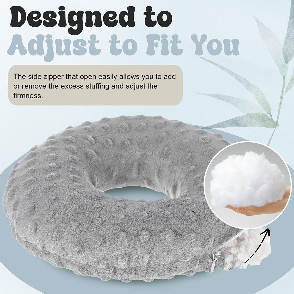Cotton Filling Ear Piercing Pillow Ergonomic Breathable Pillow with Ear Hole Comfortable Portable Earring Pillow