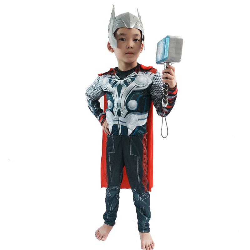 Kinder-Muskelkostüm: Halloween Thor Hummel Cosplay Outfit