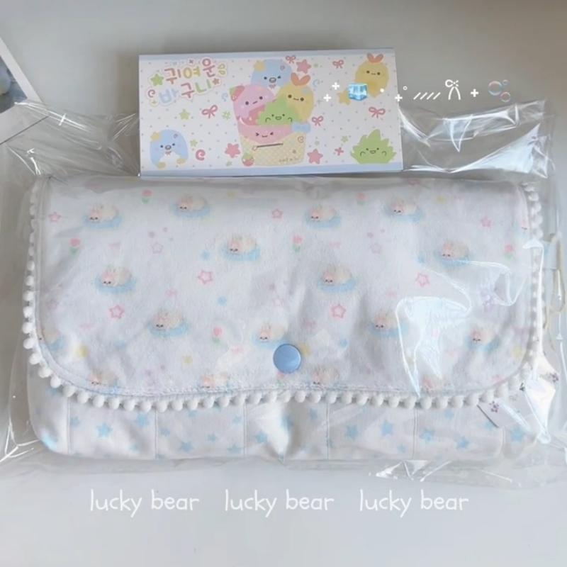 Korean Style Strawberry Miffy Flip-Top Pencil Case – Cute Cartoon Stationery Bag for Female Students