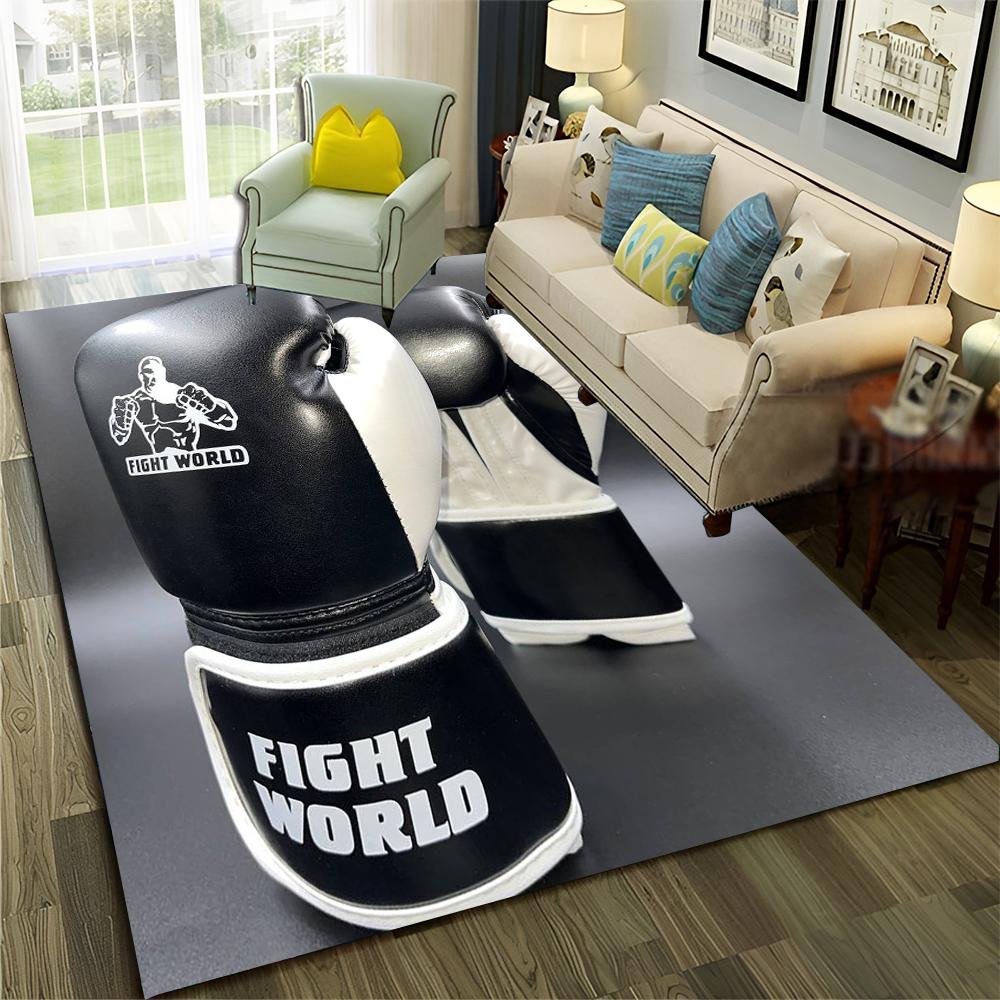 HD Boxer Fight HD Boxing Gloves 3D Carpet Rug for Home Living Room Bedroom Sofa Doormat Decor,Child Area Rug Non-slip Floor Mat