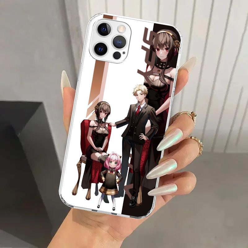 Anime Spy Family Anya Phone Case for Iphone 16 15 14 13 12 Mini 11 Pro Max 16E X XS XR 7 Plus 8 SE 2020 Soft Funda Print Shell