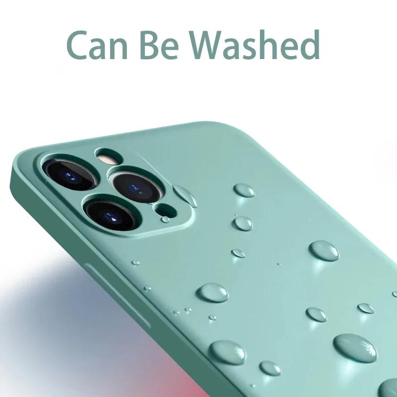 Original Liquid Silicone Phone Case for iPhone14 15 13 12 11 Pro Max Mini X XR XS 7 8  Plus Shockproof Soft Case