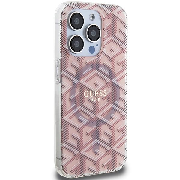 Guess Guhmp15Lhgcustgp Iphone 15 Pro 6.1 Różowy/Pink Hardcase Iml Gcube Magsafe