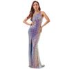 Women's Sexy Sequin Off Shoulder Halter Bodycon Maxi Dress Party Evening Gown Formal Dresses Mermaid Bodycon Cocktail Evening Dress for Women