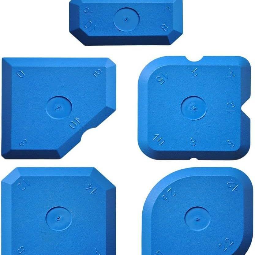 5-Piece Silicone Caulk and Grout Tool Set for Kitchen, Bathroom, Floors, and Windows