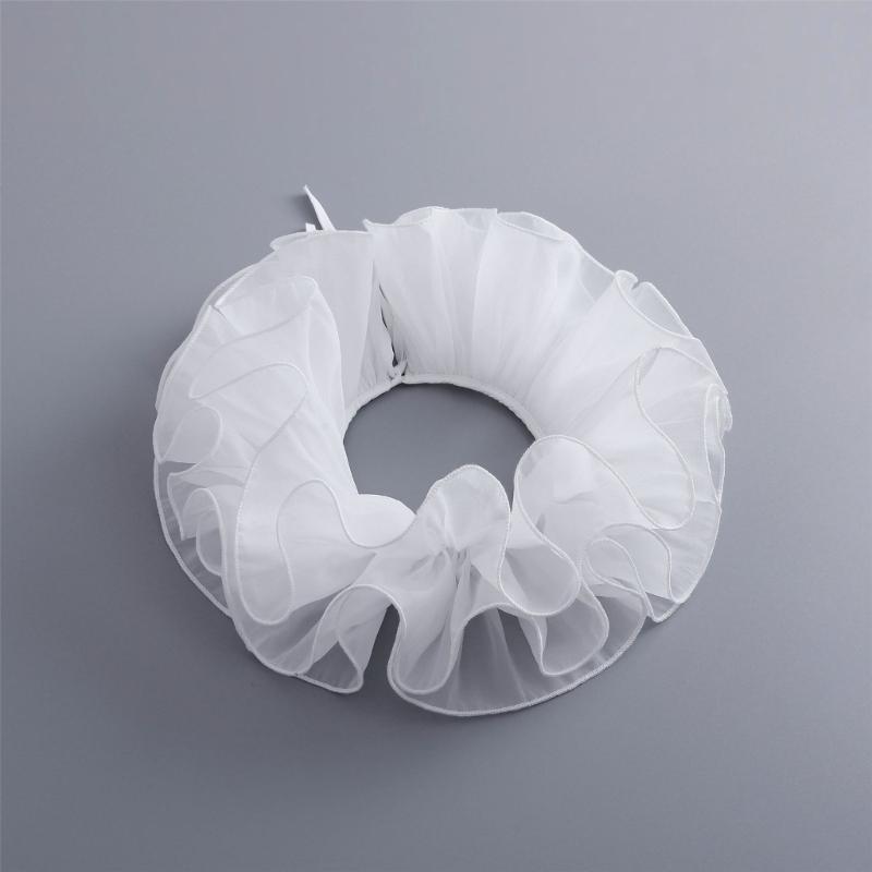 Themed Party Neck Ruff For Jester Costume Breathable Mesh Collar Neckpiece Halloween Transformation Accessory