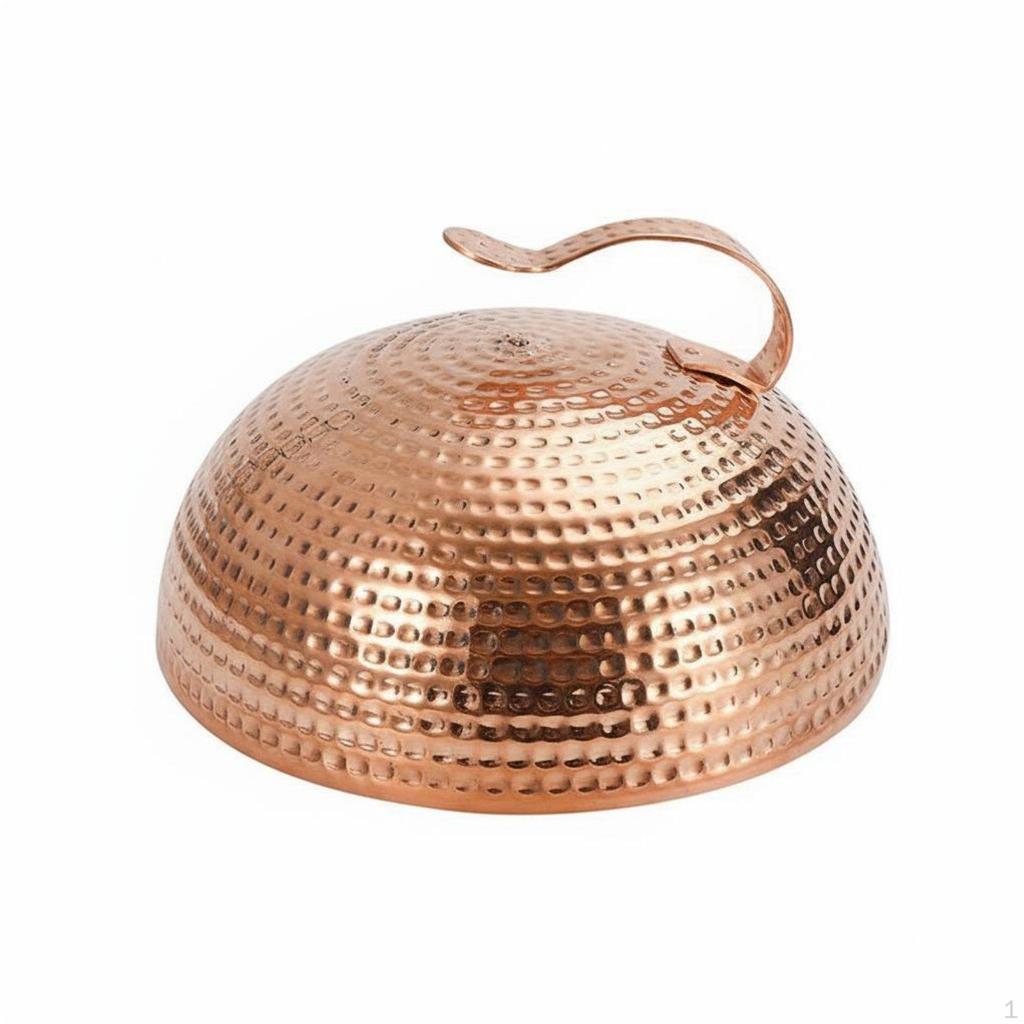 Teppanyaki Grill Lid Japanese Style Hammered Dome Cover HeatResistant Handle Stainless Steel Food