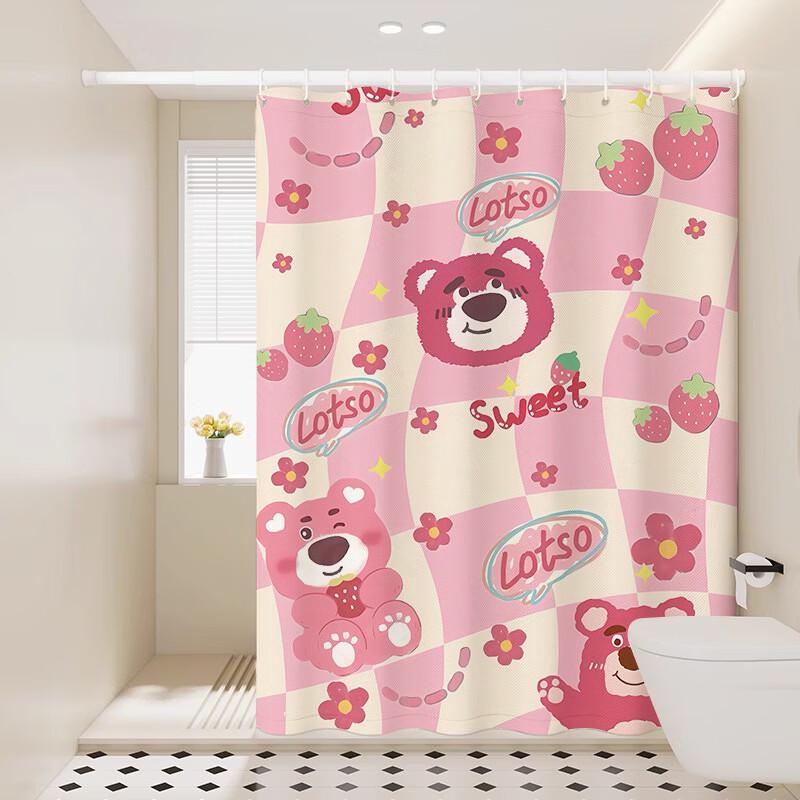 

Мультяшный набор для душа с клубничным мишкой, без сверления