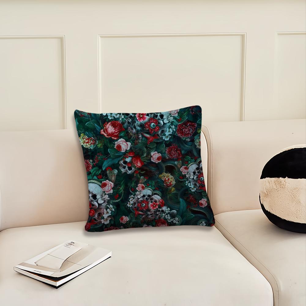 

Fashion Skull and Snakes cushion cover Pillow Cover Decoration Room Home Sofa living Office Car Nordic Simplicity 12x12Inch
