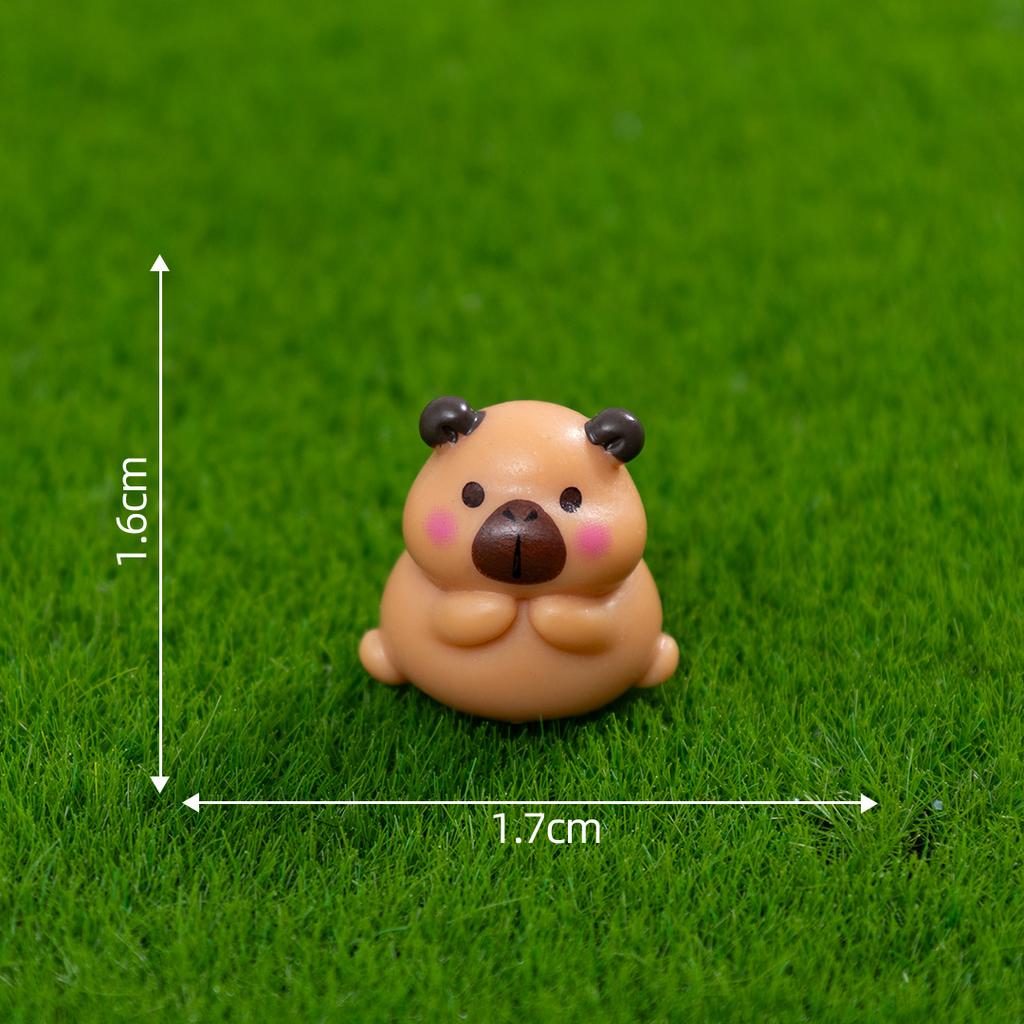 10-30pcs Mini Capybara Figurine DIY Landscape Home Decor Ornament Dollhouse Miniature Fairy Garden Decoration Accessory Modern