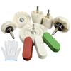 10 Stück Polierrad-Sets, Polierräder Polierpads für Bohrmaschine für Metall Aluminium, Edelstahl, Chrom, Schmuck, Holz