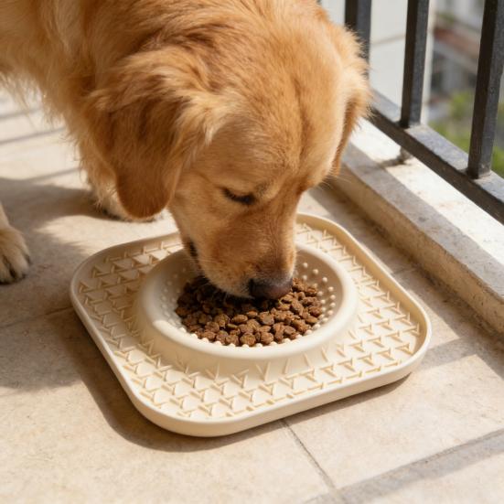 Slow Feeder Dog Bowls And Licking Mat Anti-Slip Silicone Dog Lick Bowl for Dogs Cats Interactive Puzzle Toy for Anxiety Boredom