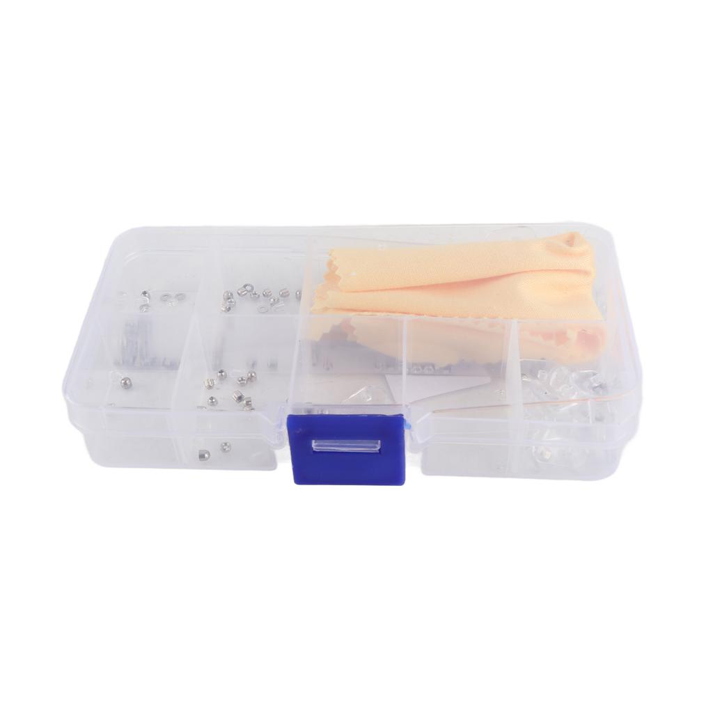 Brillen Schrauben Set Rahmen Reparaturset Unterlegscheiben Teile Nasenauflage Schraubendreher Bit Zubehör 120 Stück